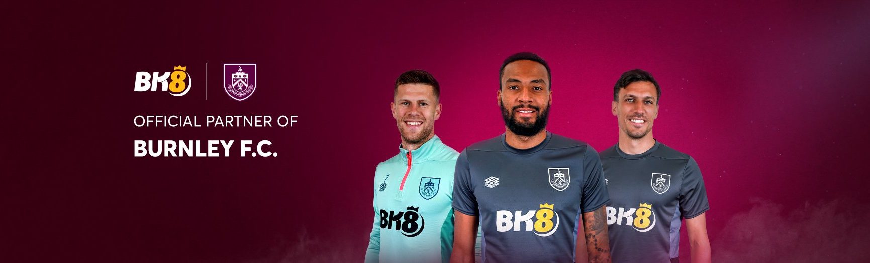 Biểu ngữ yo88vina - BK8 Đối tác chính thức của Burnley F.C.